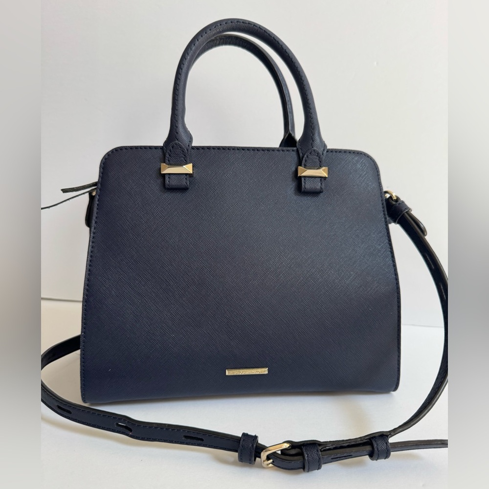 Rebecca Minkoff Blue Satchel with Gold Accents